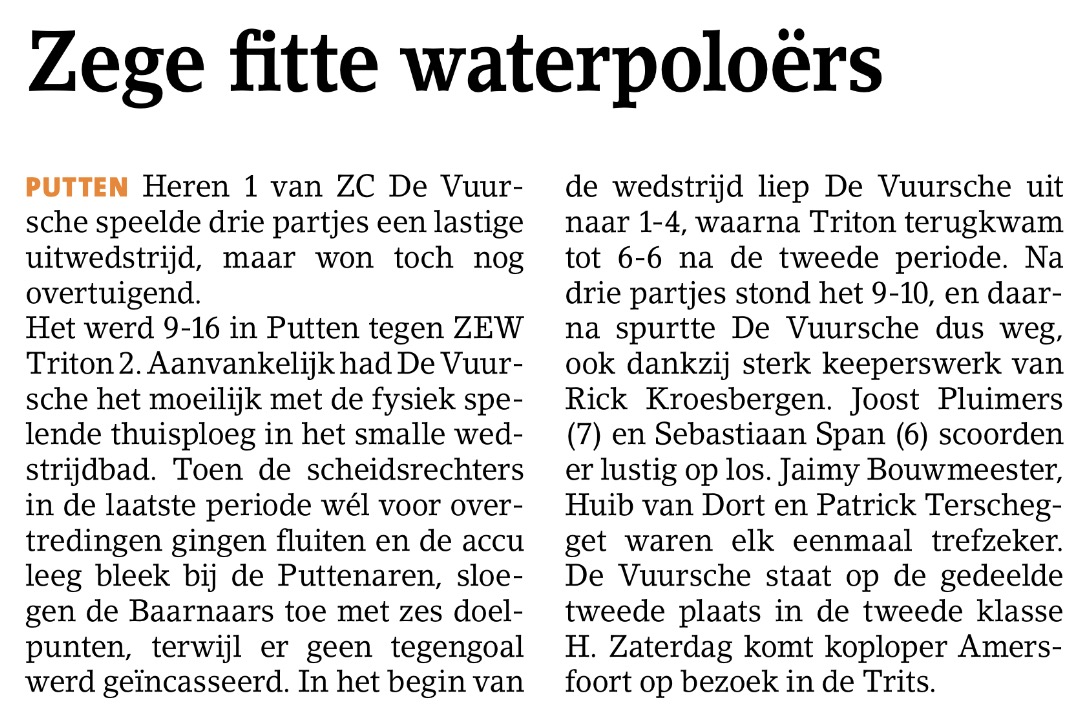 Zege fitte waterpoloërs