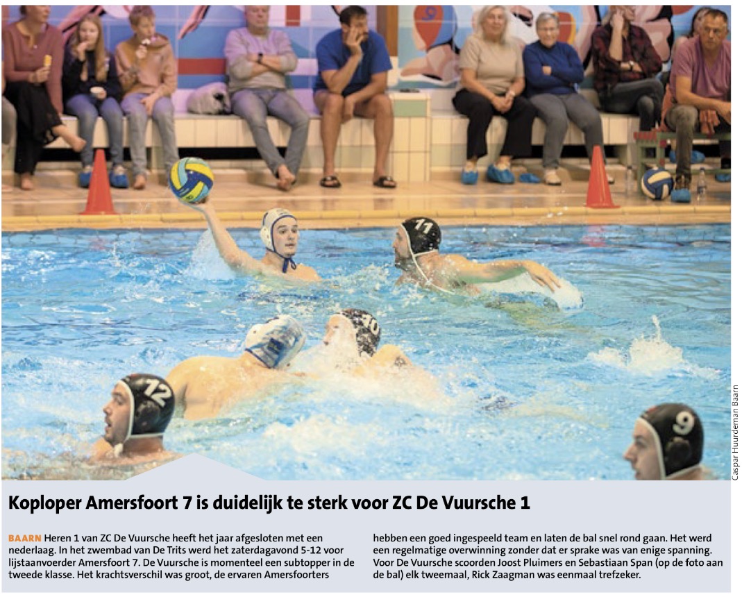 Koploper Amersfoort 7 is duidelijk te sterk voor ZC De Vuursche 1
