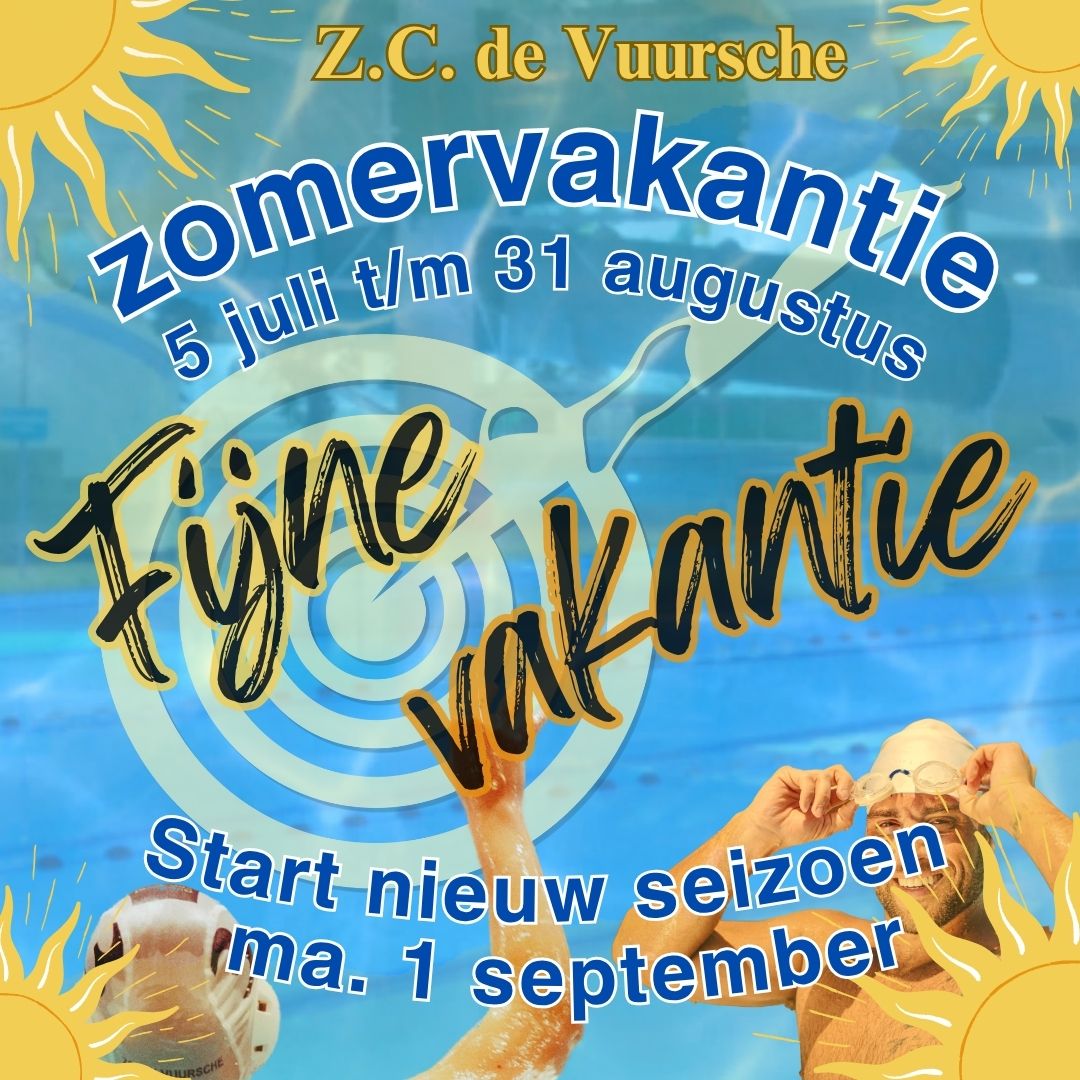 Zomervakantie tot 1 september!