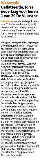 Geflatteerde, forse nederlaag voor heren 1