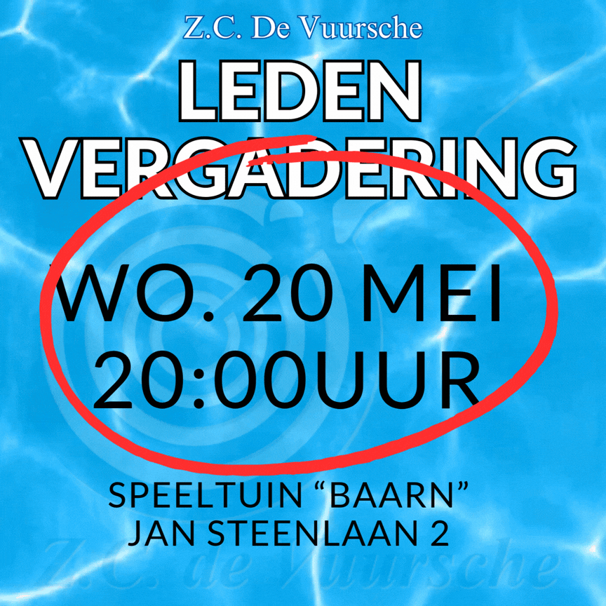 Kom naar de Ledenvergadering op 20 mei!