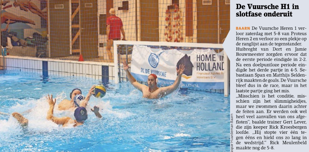 De Vuursche H1 in slotfase onderuit