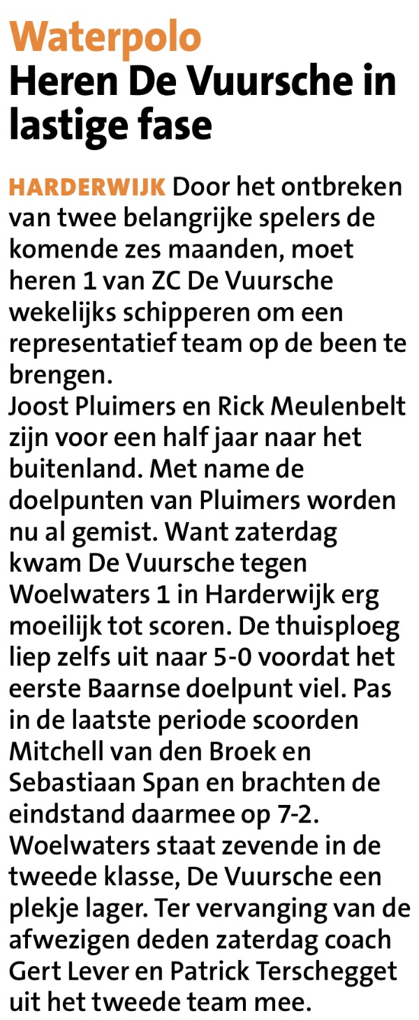 Heren De Vuursche in lastige fase