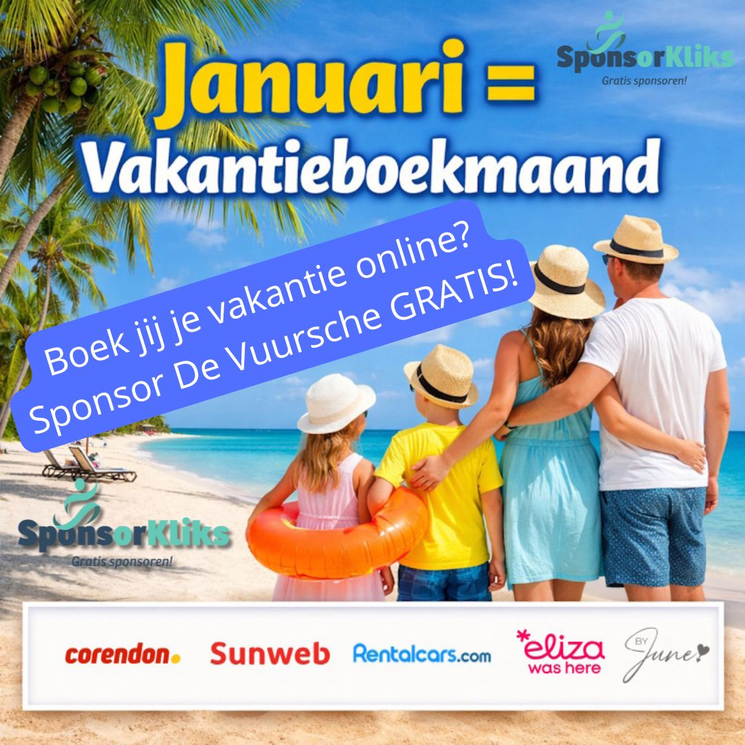 januari-vakantieboekmaand! Klik Sponsorkliks