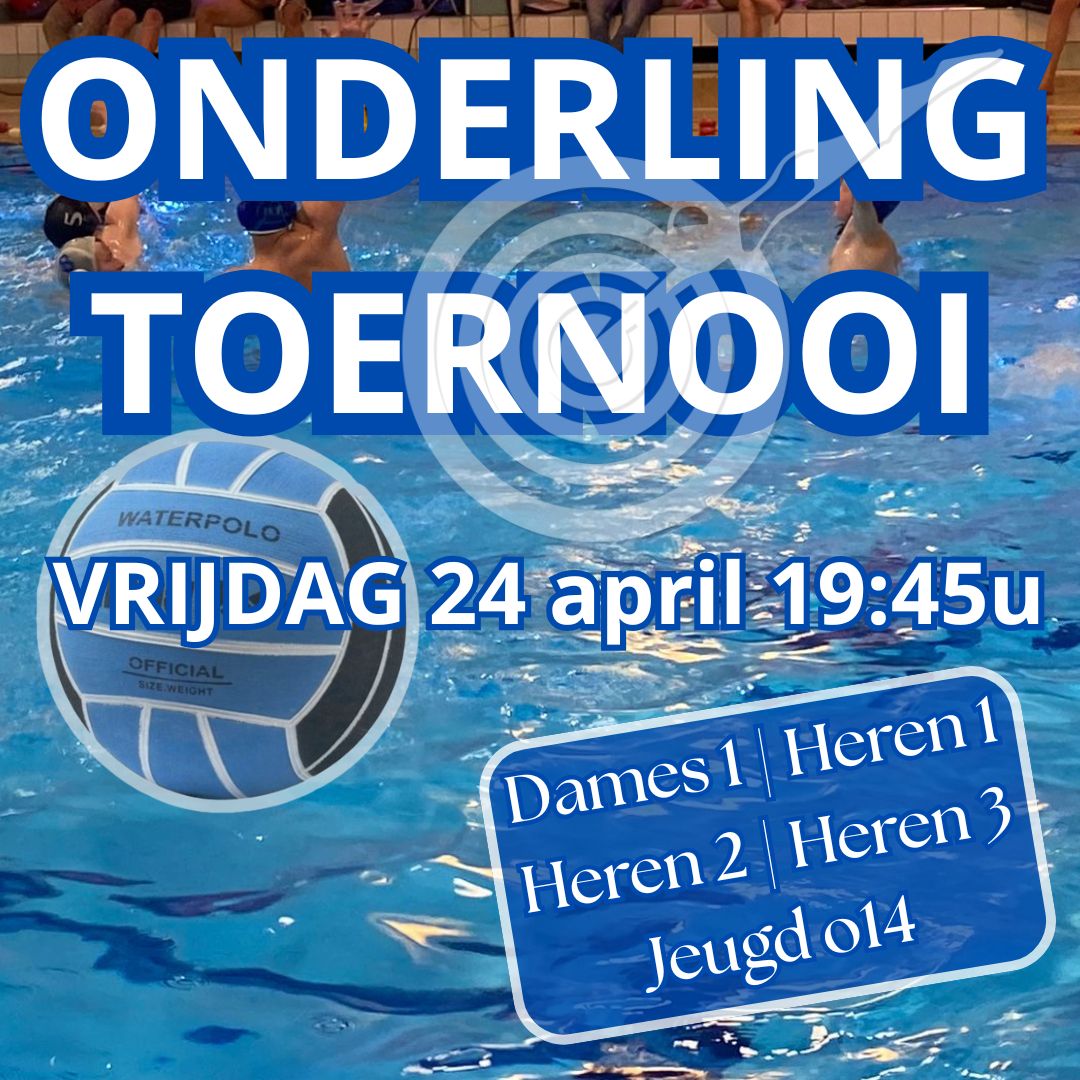 Onderling toernooi op vrijdag 24 april!